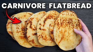 EASIEST Carnivore Flatbread EVER 2 Ingredients [upl. by Janelle863]