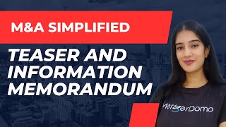 DEAL TEASER AND INFORMATION MEMORANDUM  MergerDomo Guide  MampA Simplified  Ep5 [upl. by Walczak183]