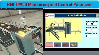 PLC S71500 Communication with HMI TP900 Control Palletizer in Factory IO  WinCC  TIA Portal V17 [upl. by Adnaerb503]