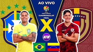 🇧🇷 BRASIL 2x1 VENEZUELA 🇻🇪  FASE FINAL  PRÉOLÍMPICO  AO VIVO COM IMAGENS DO ESTÚDIO  SUB23 [upl. by Anauqed]