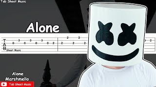 Marshmello  Alone Guitar Tutorial [upl. by Nuawad55]