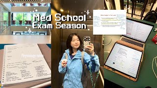 med school exam vlog 🫁 how to productively study with friends respiratory system week life updates [upl. by Eural]