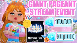 GIANT PAGEANT EVENT Come Win A HALO HUGE DIAMONDS PRIZES amp MORE 🏰 Royale High Pageant [upl. by Atenek136]