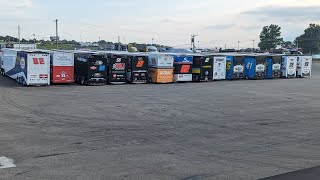 NASCAR Haulers Arrive to a Rainy Mid Ohio Sports Car Course [upl. by Cullen]