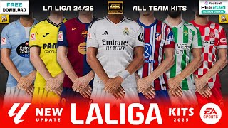 LA LIGA Official Kits Season 2425  20 Teams  PES 2021  Football Life 2024  All Patches [upl. by Sugihara434]