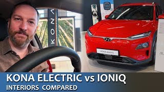 KONA Vs IONIQ Electric Interiors Compared [upl. by Sailesh]