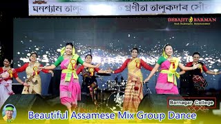 Beautiful Assamese Mix Group Dance ll Barnagar College Diamond Jubilee  17102023 [upl. by Aduh]