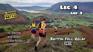 Leg 4 and 3 of British Fell Relay 2023 running footage  to Barrow and down to the finish [upl. by Ennairb]