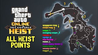 Escape Points In Cayo Perico Heist In GTA Online Guide [upl. by Deehsar]