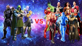 thanos amp darkseid and dr doom vs marvel and dc fight [upl. by Yhtimit342]