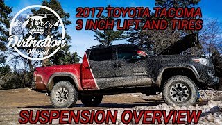 2017 Toyota Tacoma Trd Offroad 3 inch lift on 33 inch tires suspension breakdown [upl. by Dnomaj]