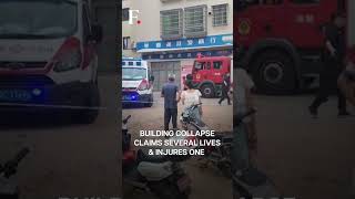 China Deadly Building Collapse Caught on CCTV Camera  Subscribe to Firstpost [upl. by Esirec]