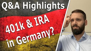 Pensions like 401k amp Roth IRA in Germany  Personal Finance QampA Highlight [upl. by Now]