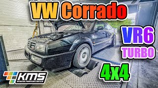 Kultowe VW Corrado VR6 Turbo  strojenie  pomiar 100200  KMS Engine [upl. by Hartley]