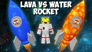 Inside WHICH SPACE ROCKET WILL A VILLAGER SURVIVE in Minecraft  LAVA VS WATER ROCKET [upl. by Eeltrebor]