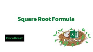 Excel Square Root formulaMicrosoftExcelacademy7 [upl. by Eelek]