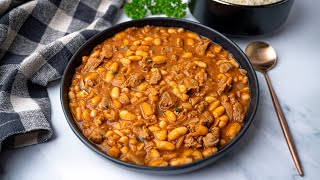 Lebanese Fasolia White Bean and Lamb Stew [upl. by Rollins]