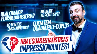 ESTATÍSTICAS DA NBA QUE VOCÊ PROVAVELMENTE NÃO SABIA  EVOLUÇÃO 75 [upl. by Zerline]