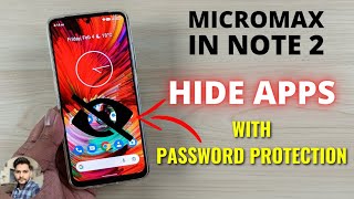 Micromax In Note 2  How To Hide Apps With Password Protection [upl. by Nhaj]