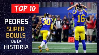 TOP 10  LOS PEORES SUPER BOWLS DE LA HISTORIA  NFL RETRO  SUPER BOWL LV [upl. by Mark432]