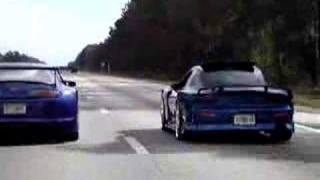 Purple Supra vs Blue RX7 [upl. by Ignacia]