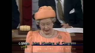 Queen Elizabeth II Address to Congress 1991 [upl. by Lertnom391]