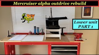 Mercruiser outdrive lower unit rebuild  PART 1 [upl. by Marge]