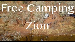 Zion National Park Free Camping  North Creek BLM Camp [upl. by Brittne]