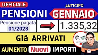 ANTICIPO ⚡️ PENSIONI GENNAIO 2023 ➡ CEDOLINI GIà ARRIVATI NUOVI IMPORTI AUMENTI e CONGUAGLI ❗️ [upl. by Drona]