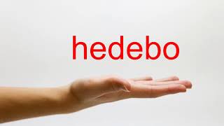 How to Pronounce hedebo  American English [upl. by Balcke]