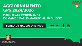 Aggiornamento GPS 20242026 pubblicata l’ordinanza domande dal 20 maggio al 10 giugno [upl. by Cooley]