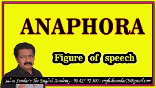 Anaphora Figure of Speech – salemsundar – TNPSC [upl. by Nylareg]