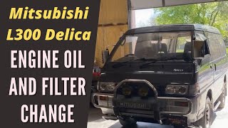 Mitsubishi L300 Delica Oil Change  Turbo Diesel [upl. by Nnailuj]