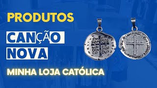 Produtos da Canção Nova  Medalha das Duas Cruzes Oração livro camisa em Minha Loja Católica [upl. by Troth585]