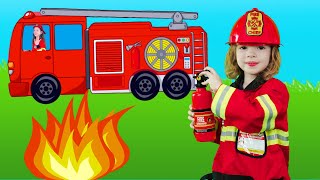 Firefighter Song for Kids  Fire Truck Song  Kids song by Kids Music Land [upl. by Alwyn]