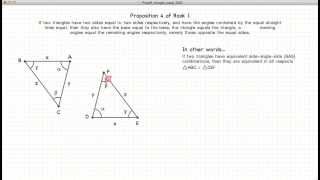 Euclids Elements Book 1  Proposition 4 [upl. by Yebba]