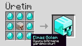 Minecraft ama SÜPER GOLEMLER VAR [upl. by Lunt865]