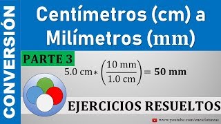 Conversión de Centímetros a Milímetros cm a mm Parte 3 [upl. by Mumford]