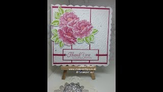 6 x 6 Stippled Blossoms card Stampin Up [upl. by Analem]