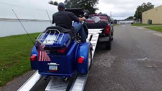 Loading a trike into a pickup truck Loadall motorcycle ramp [upl. by Deden]