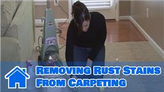 Cleaning Tips  Removing Rust Stains From Carpeting [upl. by Thaddus]