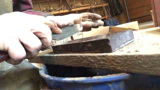 Sharpening with the Belgian Blue Water Stone [upl. by Haydon]