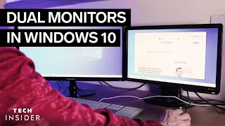 How To Set Up Dual Monitors In Windows 10 2022 [upl. by Sateia741]