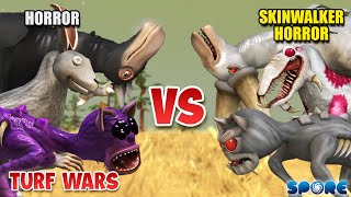 Horror vs Skinwalker Horror Turf War 1  SPORE [upl. by Bulley]