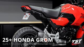 How to Install High Mount Fender Eliminator on 2025 Honda Grom by TST Industries [upl. by Atiragram]