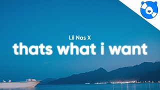 Lil Nas X  THATS WHAT I WANT Clean  Lyrics [upl. by Eisset269]