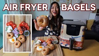 Air Fryer BAGELS Bacon amp Egg with my custom Kalorik Air Fryer  Cooking from my Couch Ep 5 [upl. by Artep]