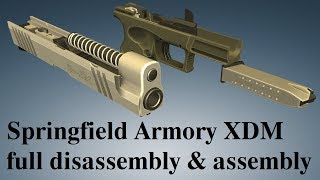 Springfield Armory XDM full disassembly amp assembly [upl. by Ylehsa]