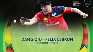 Dang Qiu  Felix Lebrun I 3 Runde Einzel I WM 2023 in Durban [upl. by Sehguh]