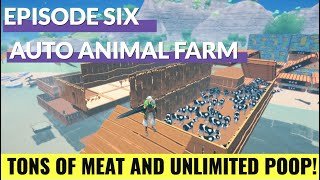 Craftopia  Ep 6  Automated Cow Farm Unlimited Cows and Poop Farm [upl. by Tomchay]